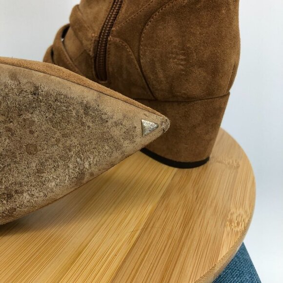 Tabitha Simmons Brown Christy  Suede Ankle Boots size EU 36.5 - Picture 6 of 16